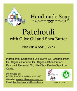 Organic Patchouli Bar Soap 4.5oz image 0