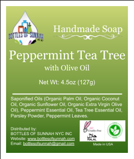 Peppermint Tea Tree Bar Soap 4.5oz image 1